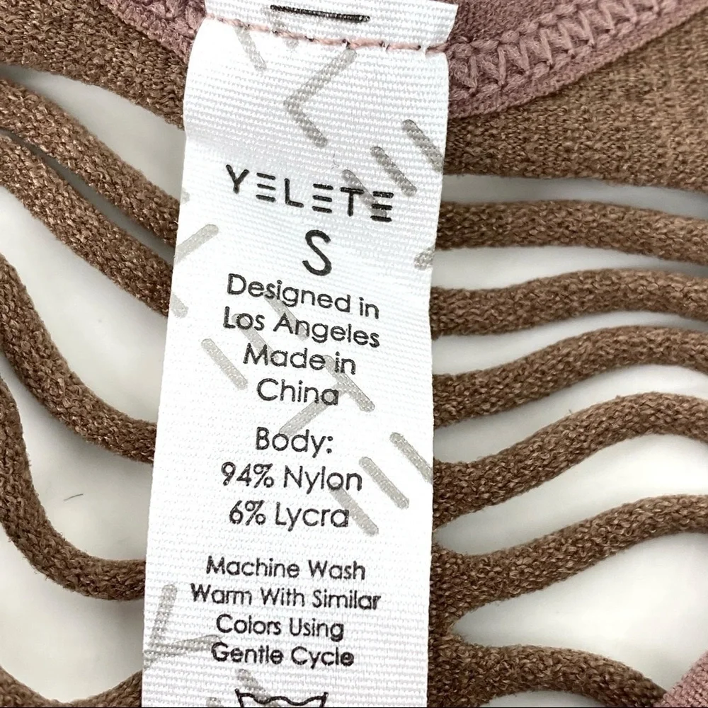 Yelete Women's Macrame Cut Out Sports Bra